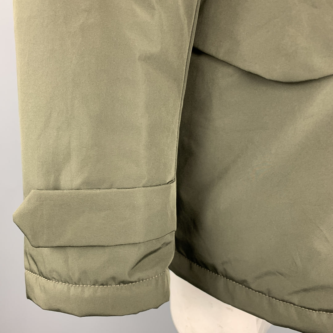 EREDI PISANO Size M Olive Green Padded Patch Pocket Winter Jacket