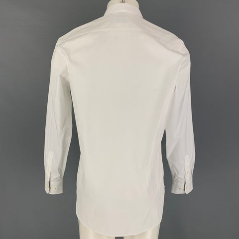 BURBERRY Size L White Cotton Button Up Long Sleeve Shirt