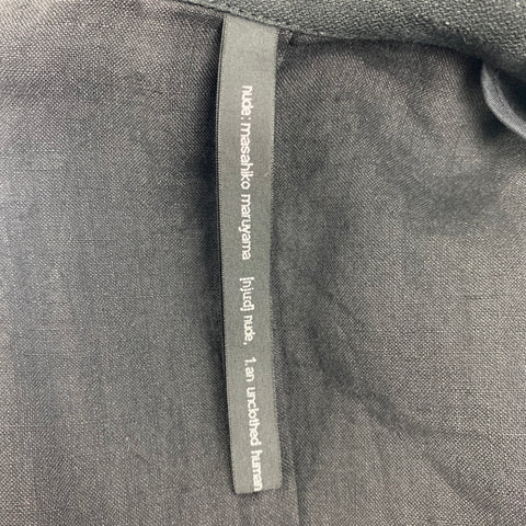 MASAHLKO MARUYAMA Size S Black Peak Lapel Vest
