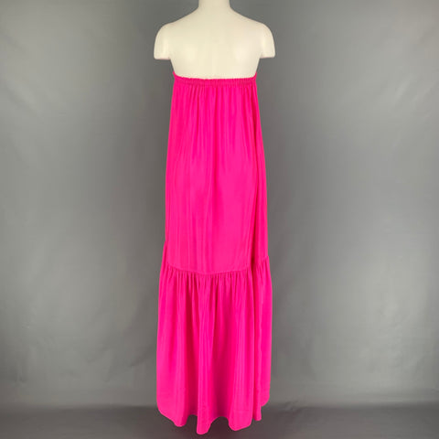 ANAAK Size S Pink Silk Belted Maxi Dress