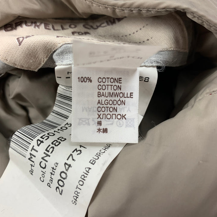 BRUNELLO CUCINELLI Taille S Gilet réversible matelassé rouge taupe