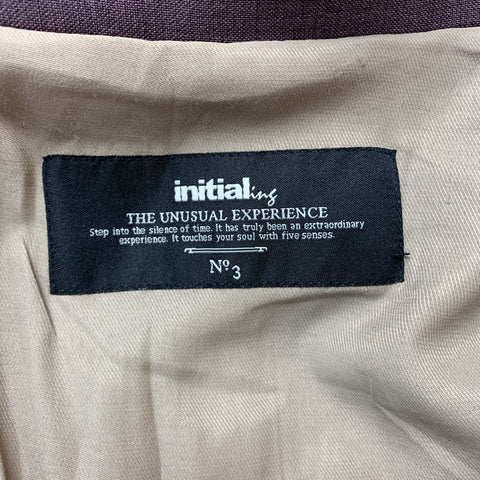 INITIAL Taille XS Gilet en mélange de polyester uni aubergine