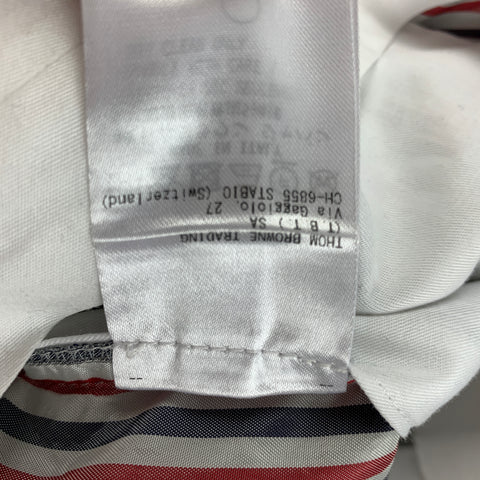 THOM BROWNE Talla 0 Pantalones casuales de talle alto de lino gris claro