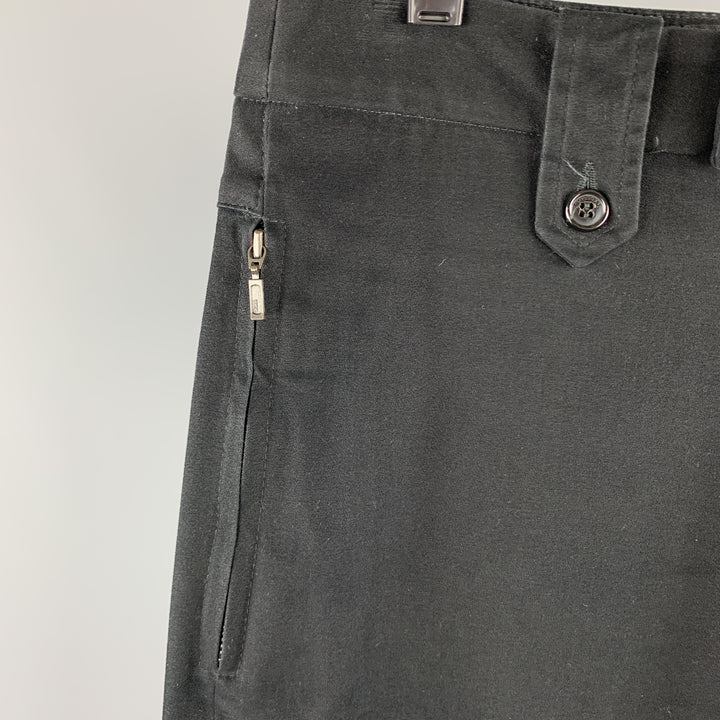 IMPERIAL Taille 30 Pantalon décontracté en coton mélangé noir avec poches zippées