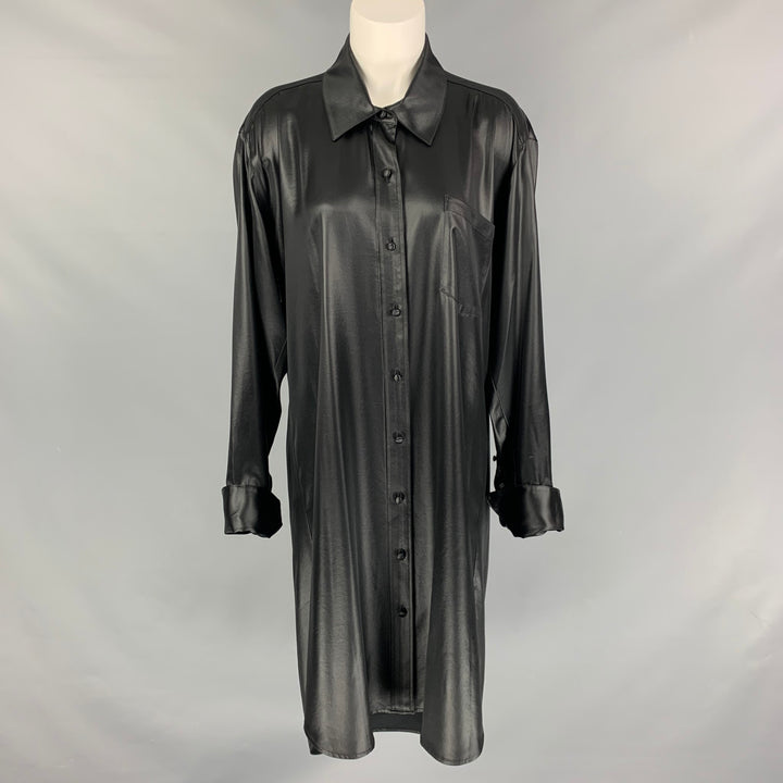 ALEXANDER WANG Size M Black Triacetate Blend Solid Shirt  Dress