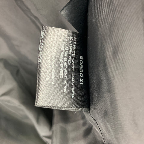 GIORGIO ARMANI Size 46 Long Black Velvet Rayon Blend Sport Coat