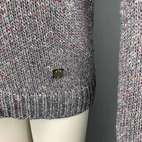 LOUIS VUITTON Size S Light Gray Melange Cotton / Polyamide Raglan Sweater