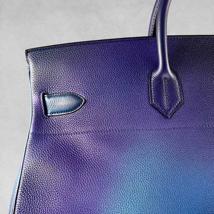 Hermès SS19 Ombré Haut à Courroies Cosmos HAC 50 Nuit Violet Limited Edition Bag