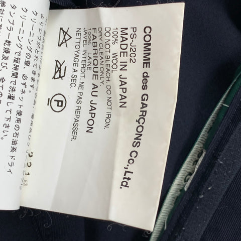 COMME des GARCONS HOMME PLUS EVERGREEN Size L Navy Studded Wool Sport Coat