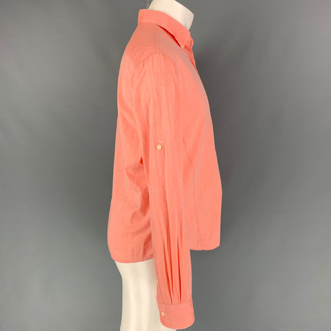 JOHN VARVATOS Size M Salmon Button Up Long Sleeve Shirt
