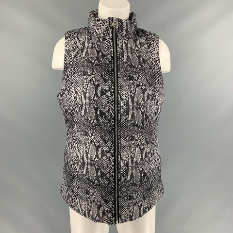 MICHAEL by MICHAEL KORS Size M Black & White Animal Print Polyester Vest