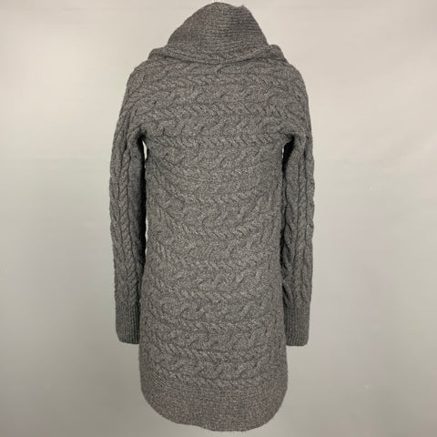 RALPH LAUREN Black Label Size L Charcoal Wool / Cashmere Open Front Cardigan