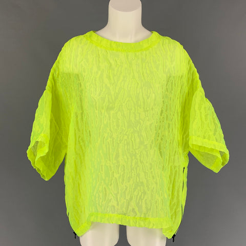 CEREMONIA DE APERTURA Talla XS Top de vestido con cremallera lateral y textura neón