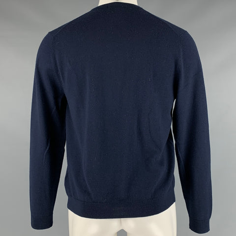 BROOKS BROTHERS Size M Navy Merino Wool Crew-Neck Pullover