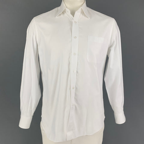 CUSTOM MADE Talla M Camisa blanca de manga larga con un bolsillo