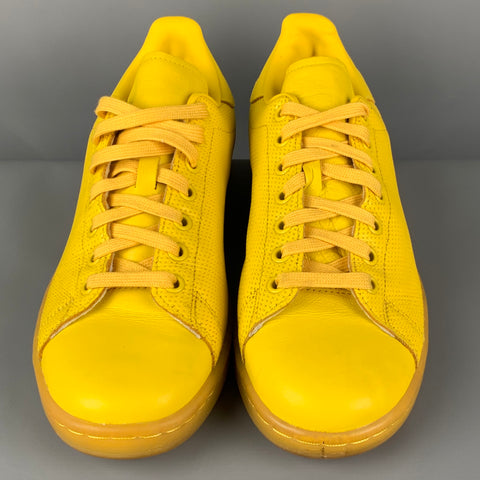 ADIDAS x Stan Smith Size 8.5 Yellow Leather Low-Top Sneakers