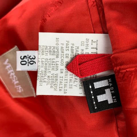 VERSUS by GIANNI VERSACE Size 40 Coral Virgin Wool Notch Lapel Suit