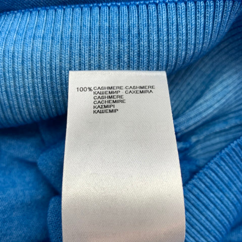 FALCONERI Taille S Pull Col V En Cachemire Tricoté Bleu