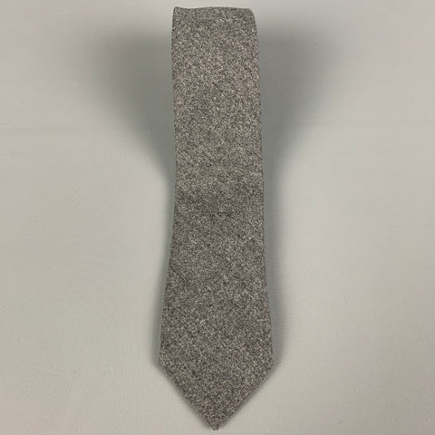BRUNELLO CUCINELLI Grey Silk Cashmere Tie