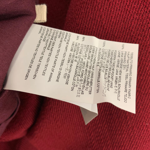 MARNI Size 32 Burgundy Wool Button Fly Shorts
