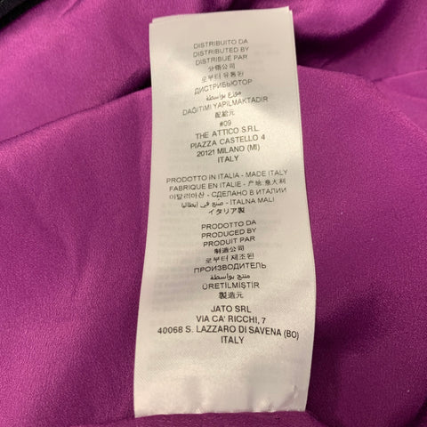 ATTICO Size 6 Purple Polyester Metallic Mini Dress