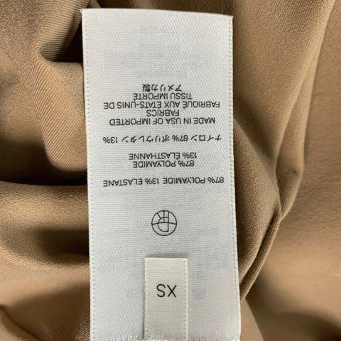 THE ROW Size XS Beige Polyamide Eastane Spaghetti Straps Mid-Calf Dress