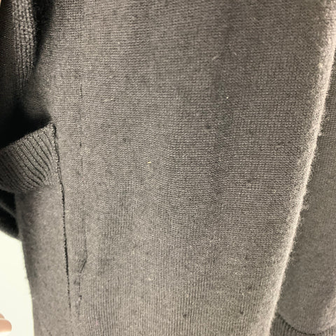 MARTIN MARGIELA Size S Black Wool Blend V-Neck Cardigan - Womens