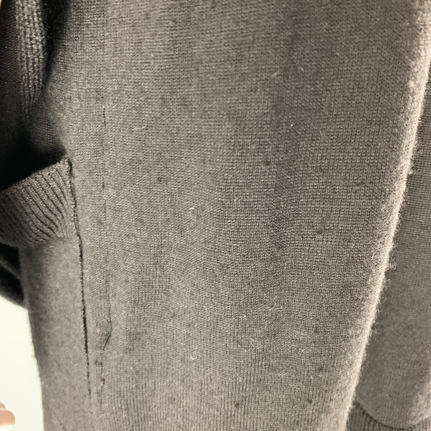 MARTIN MARGIELA Size S Black Wool Blend V-Neck Cardigan - Womens