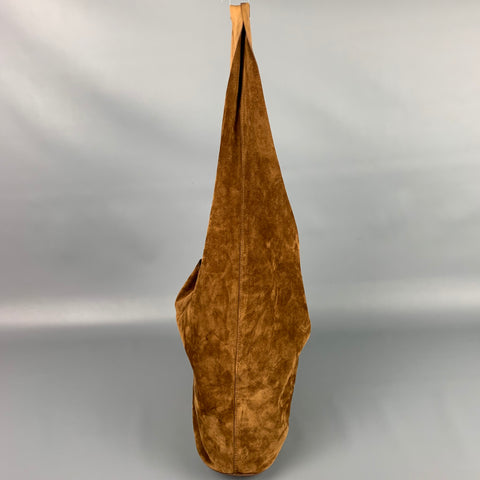 THE ROW Tan Suede Bindle Three Shoulder Bag