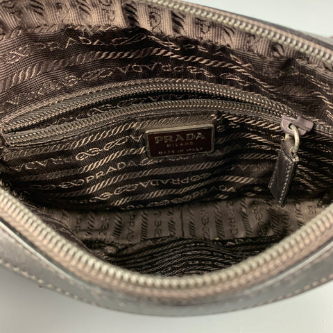 Vintage PRADA Black Leather Cross Body Handbag