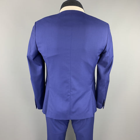 PAUL SMITH Size 40 Regular Royal Blue Wool Notch Lapel Suit