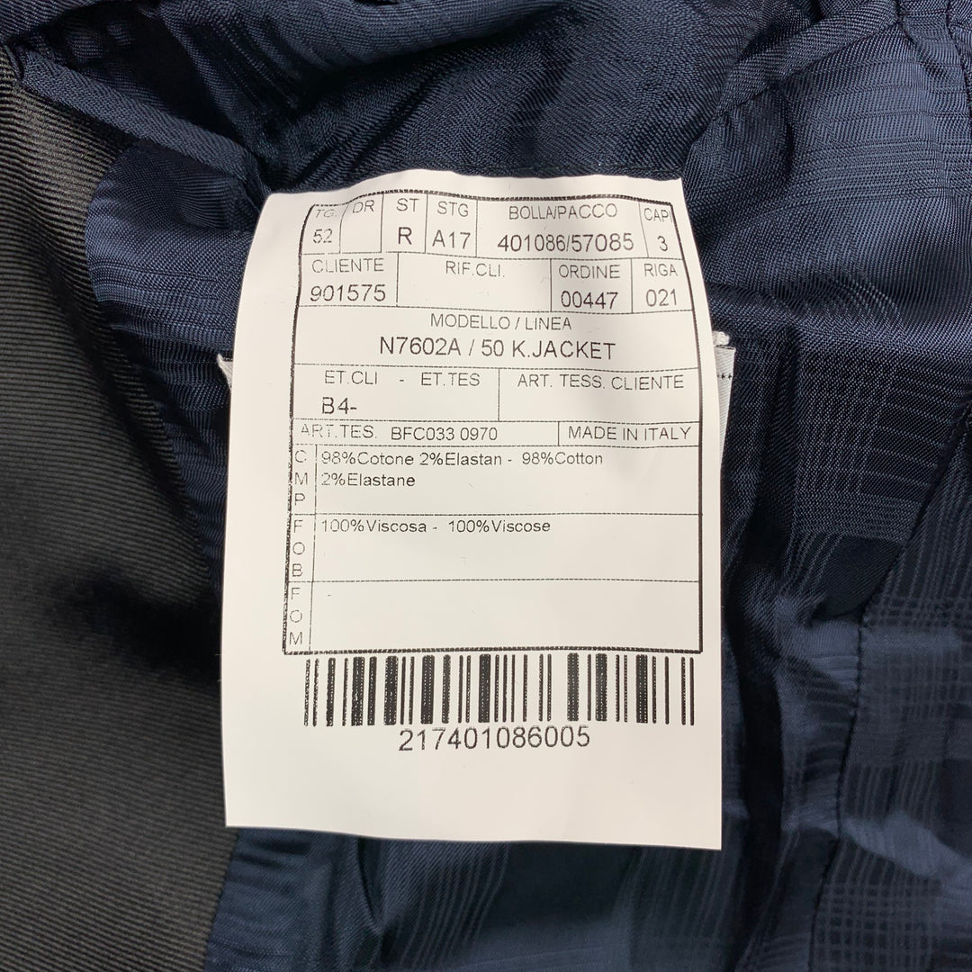 BOGLIOLI Talla 42 Abrigo deportivo regular de algodón de terciopelo morado y negro