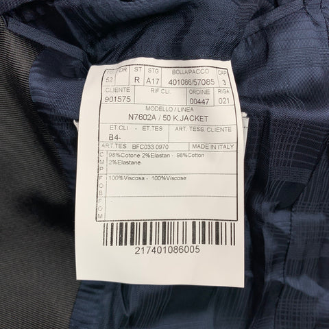 BOGLIOLI Size 42 Regular Purple & Black Velvet Cotton Sport Coat