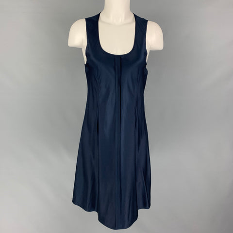 T by ALEXANDER WANG Size 0 Navy Silk Sleeveless Dress