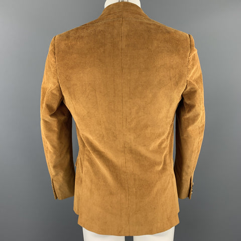 BAND OF OUTSIDERS Size 36 Tan Corduroy Peak Lapel  Sport Coat