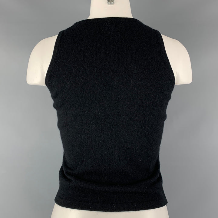 N.PEAL Size S Black Cashmere Sleeveless Casual Top
