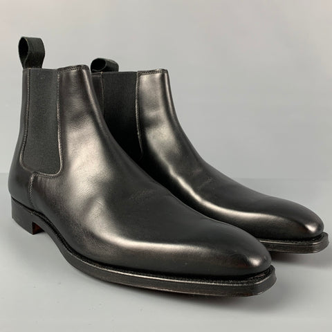 CROCKETT &amp; JONES Taille 7 Bottines Chelsea en cuir noir