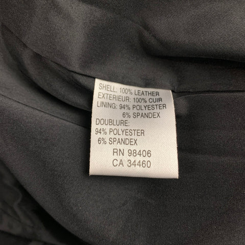 THEORY Size 2 Black Leather Boot Cut Dress Pants