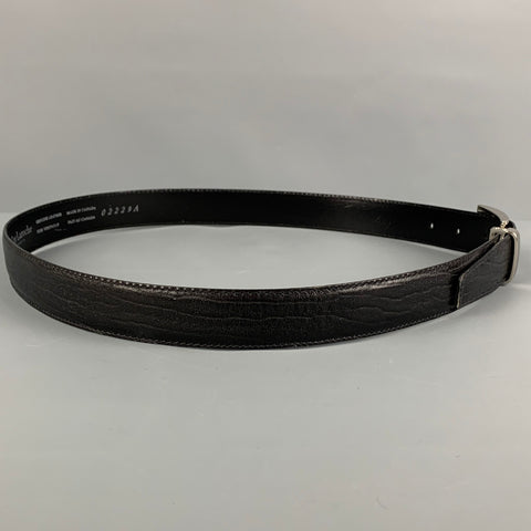 GUY LAROCHE Size 34 Black Leather Belt