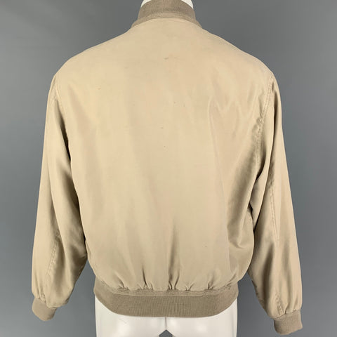 GIORGIO ARMANI Size 38 Beige Polyester Nylon Bomber Jacket