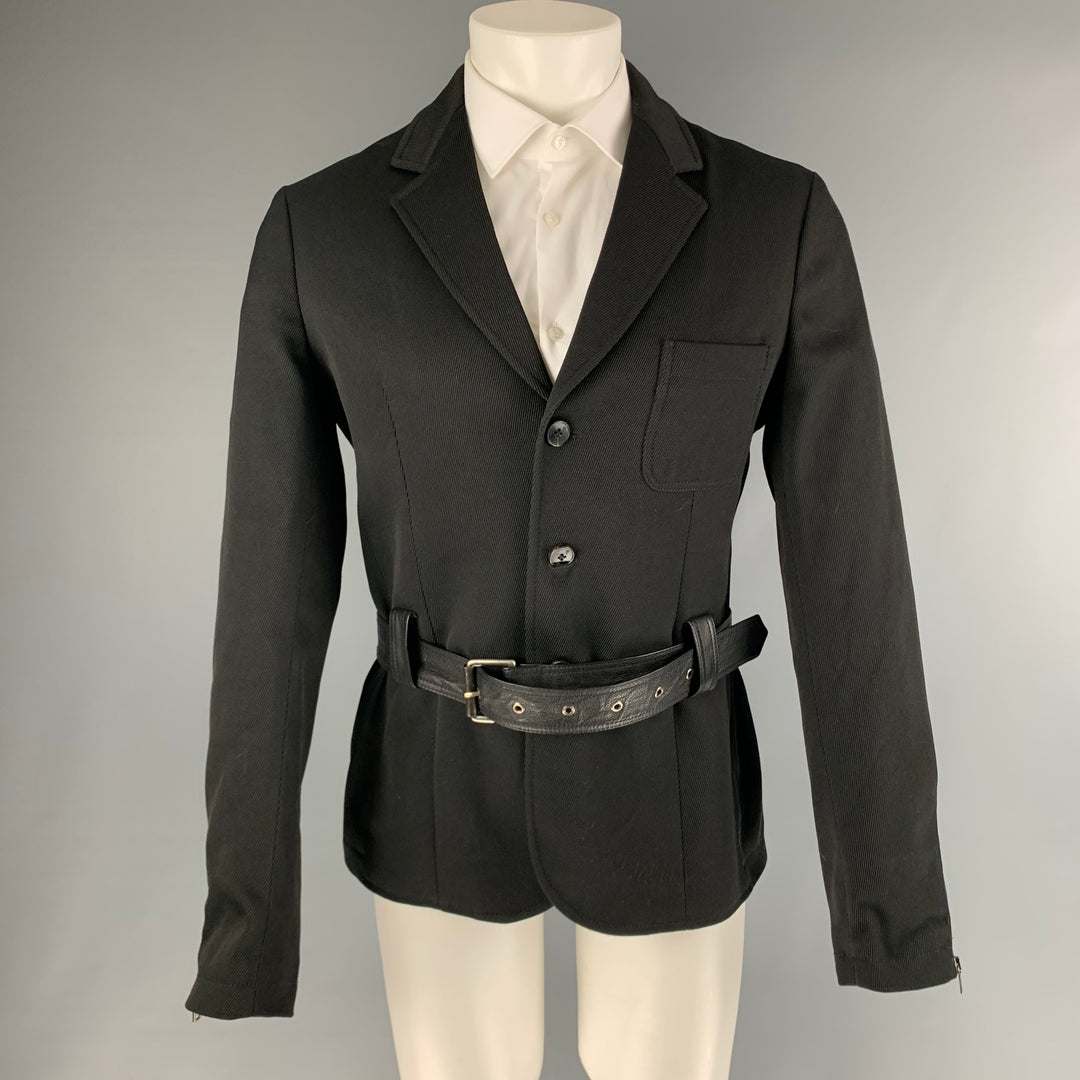 MCQ by ALEXANDER MCQUEEN Chest Size 40 Black Mixed Materials Jacket