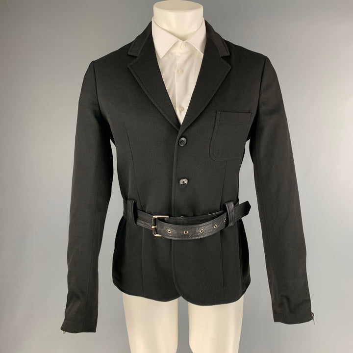 MCQ by ALEXANDER MCQUEEN Chest Size 40 Black Mixed Materials Jacket