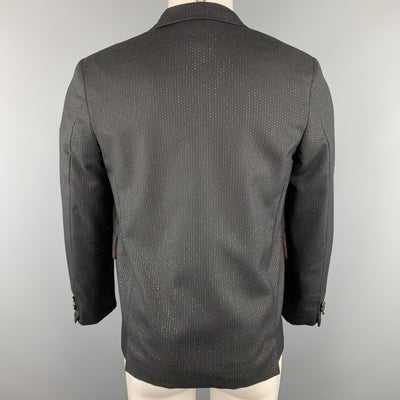 COMME des GARCONS HOMME PLUS Size M Metallic Black Wool Cropped Jacket