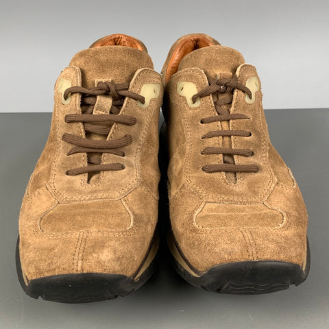 PRADA Size 9 Brown Tan Suede Sneakers