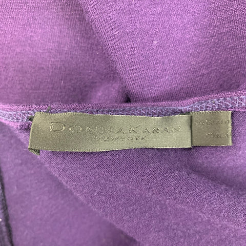 DONNA KARAN Size S Purple Viscose Blend Long Sleeve Casual Top