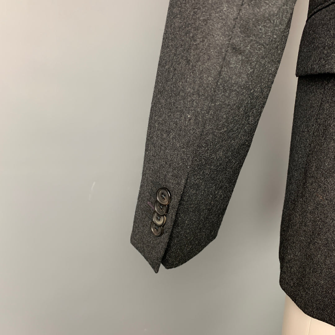 PAUL SMITH Soho Fit Size 40 Regular Charcoal Wool / Cashmere Notch Lapel Sport Coat