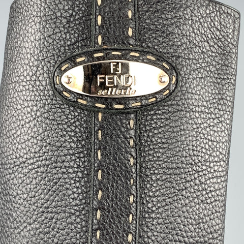 FENDI Talla 9 Botas hasta la rodilla SELLERIA con puntada superior texturizada marrón