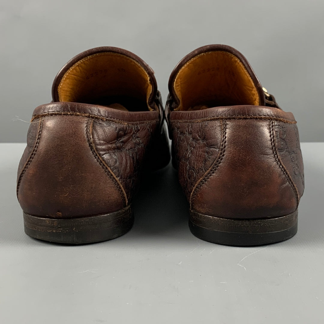 GUCCI Size 10.5 Brown Monogram Leather Vintage Loafers – Sui Generis  Designer Consignment