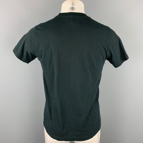 WALTER VAN BEIRENDONCK Size M Black Graphic Cotton Crew-Neck T-shirt