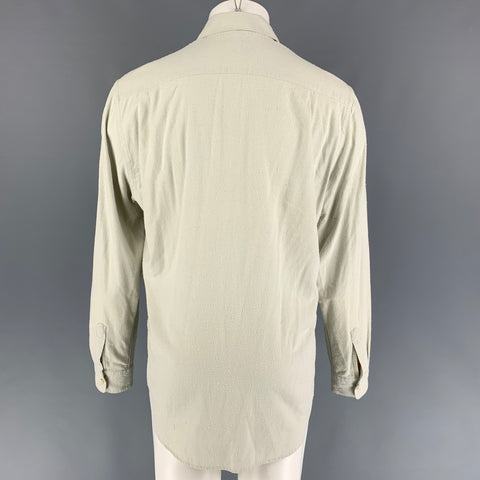 OUR LEGACY Size M Pistachio Textured Silk Button Up Long Sleeve Shirt